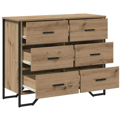 Cassettiera con cassetto rovere artigianale 91 x 35.5 x 74.5 cm
