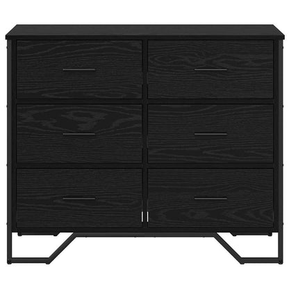 Cassettiera Rovere nero 91 x 35.5 x 74.5 cm Legno multistrato