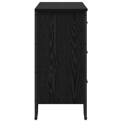 Cassettiera Rovere nero 91 x 35.5 x 74.5 cm Legno multistrato