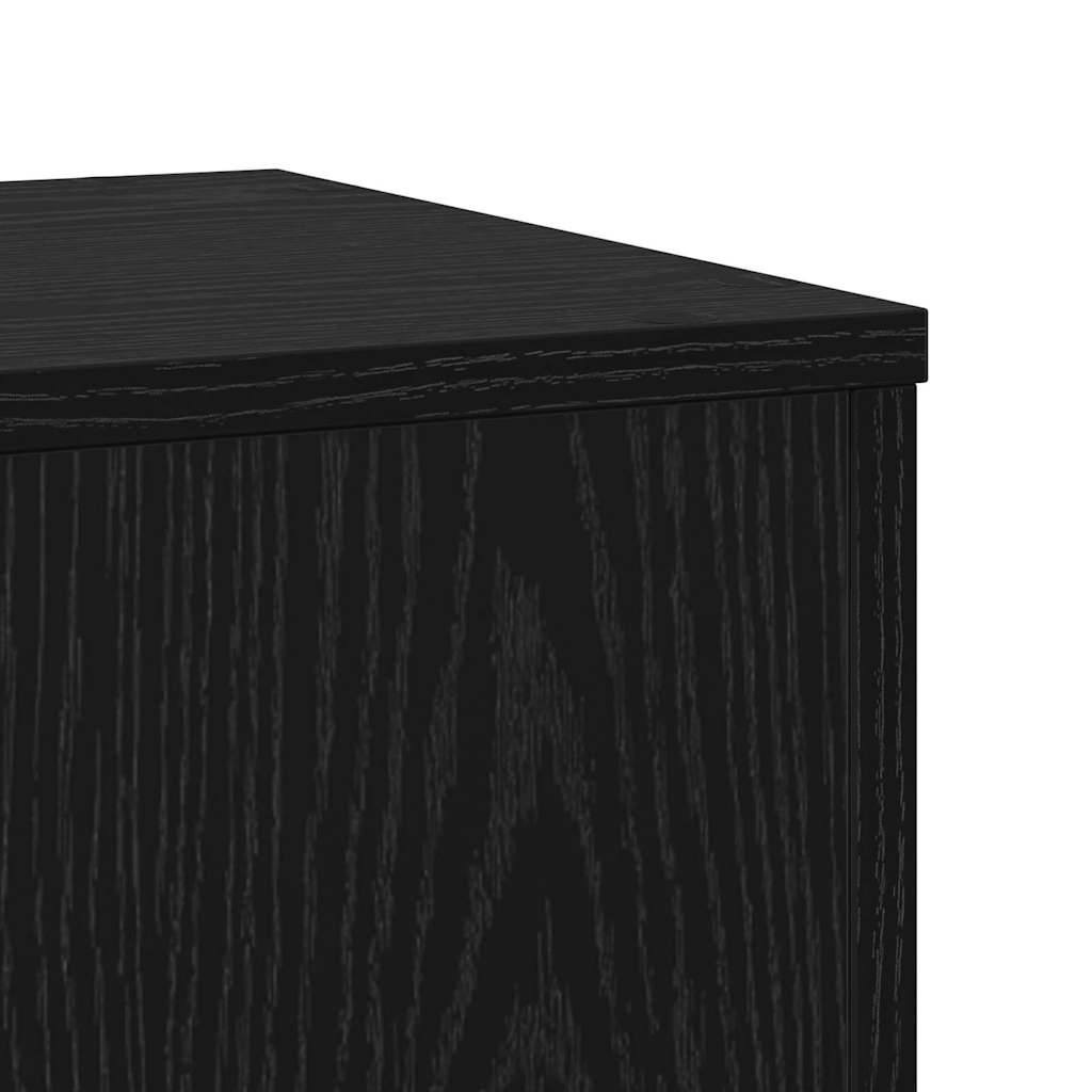 Supporto per piante 2 pcs Rovere nero 33 x 33 x 100 cm