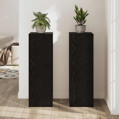 Supporto per piante 2 pz Rovere Nero 33 x 33 x 100 cm | homemem39