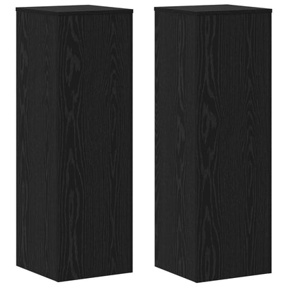 Supporto per piante 2 pz Rovere Nero 33 x 33 x 100 cm | homemem39