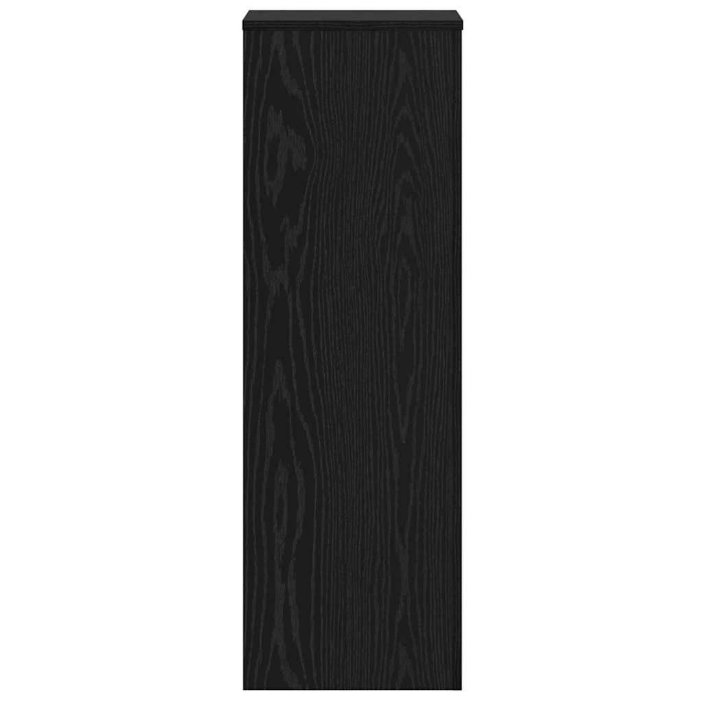 Supporto per piante 2 pcs Rovere nero 33 x 33 x 100 cm
