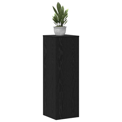 Supporto per piante 2 pcs Rovere nero 33 x 33 x 100 cm