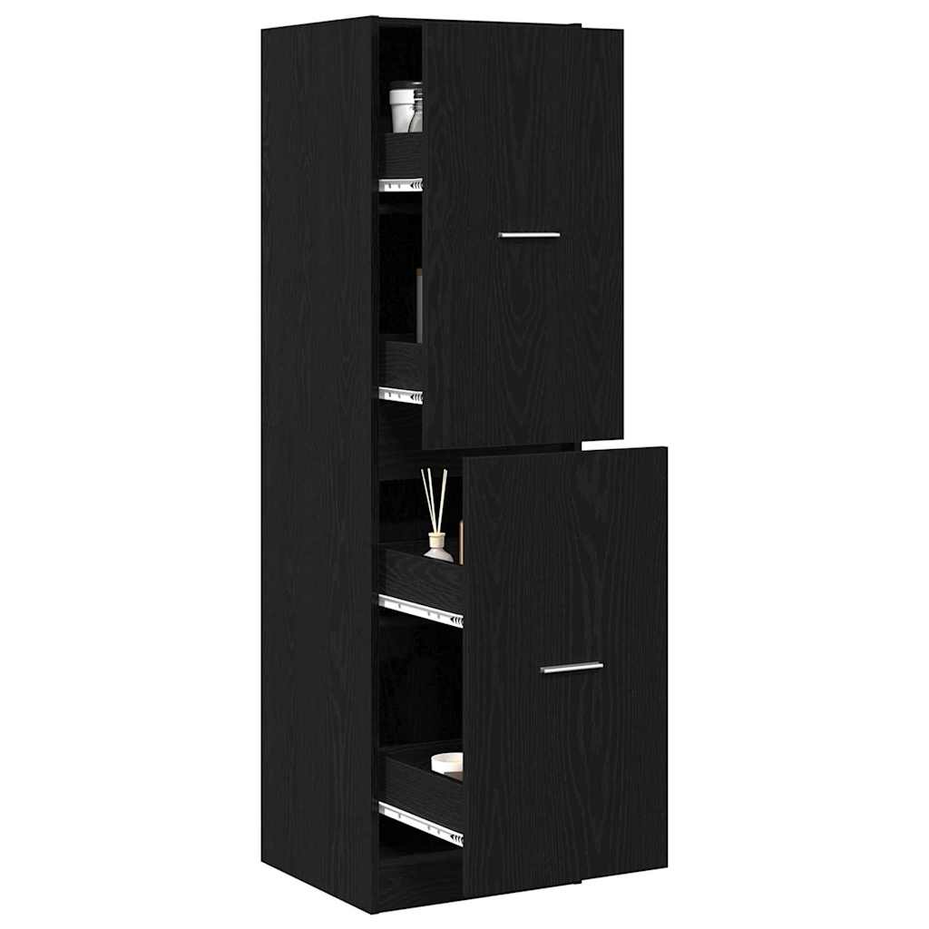 Armadio da Apoteca Rovere nero 40 x 41 x 144.5 cm | homemem39