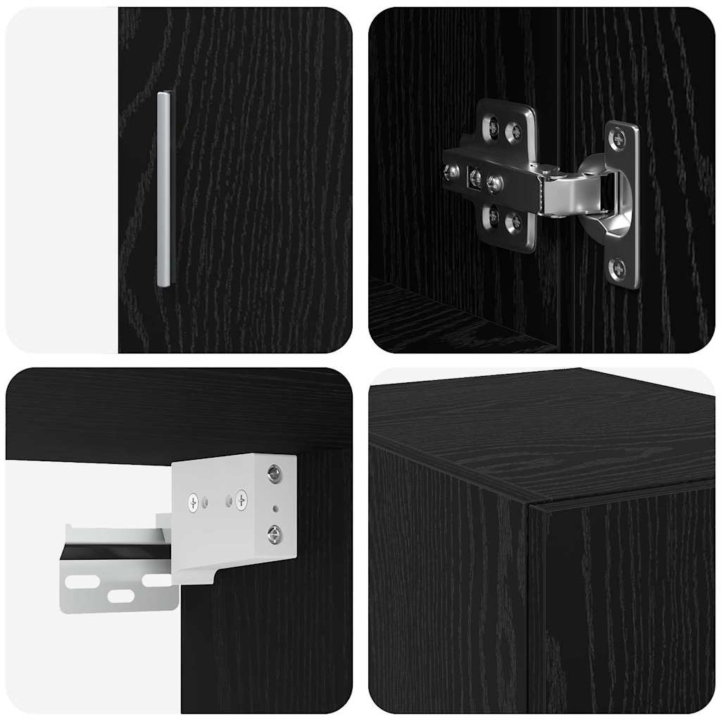 Mobile da Storage Slim Rovere nero 30 x 42.5 x 225 cm - homemem39
