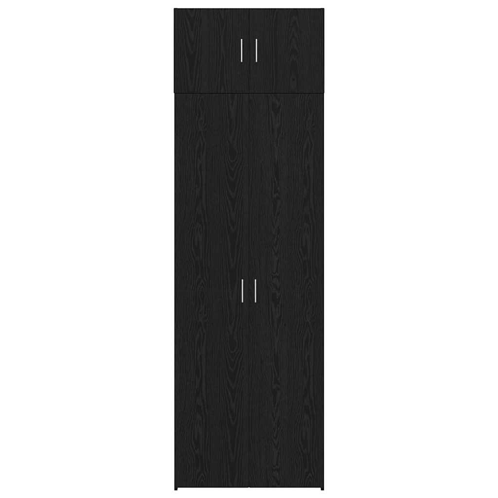 Armadio Rovere nero 70 x 42.5 x 225 cm Legno multistrato - homemem39