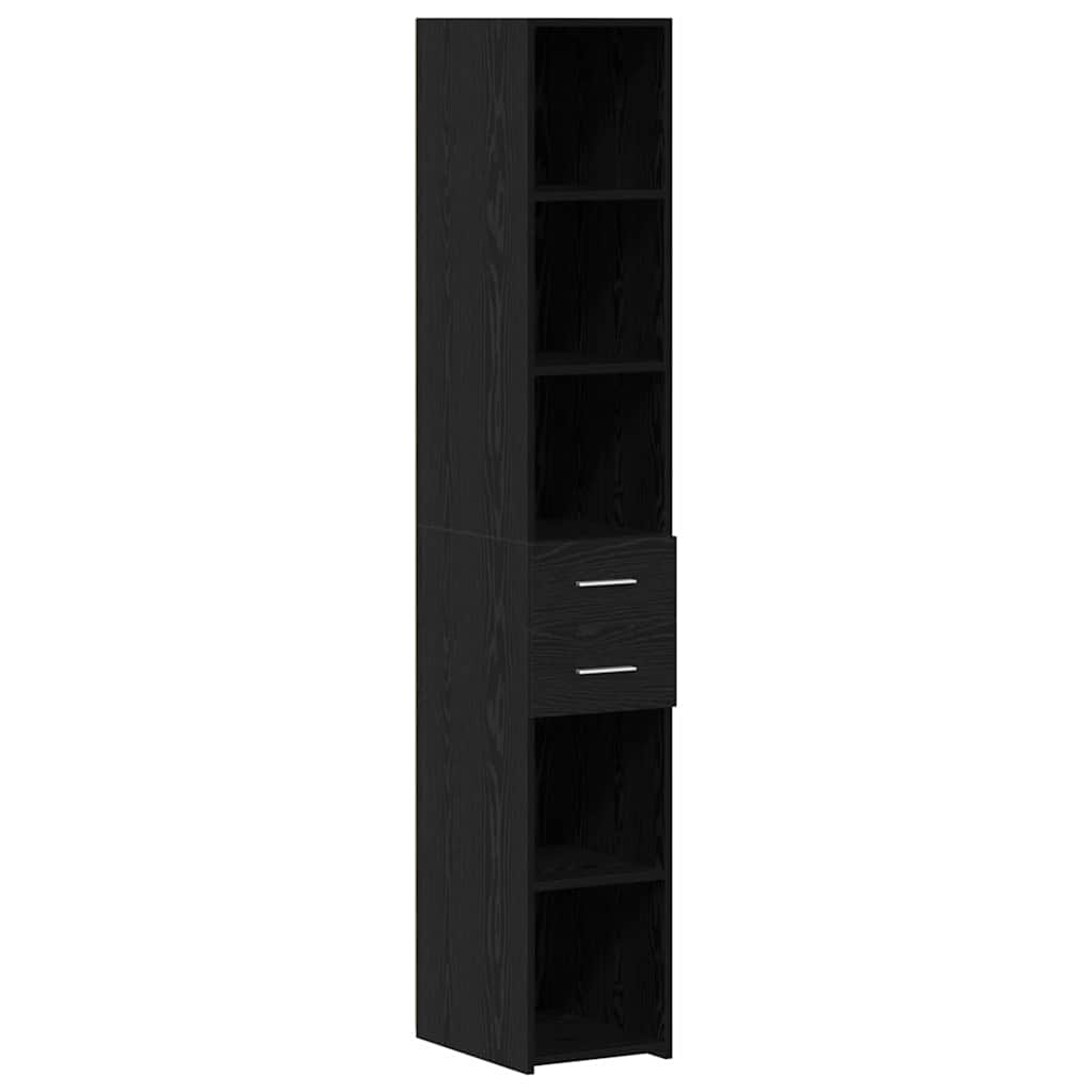 Mobile da Storage Slim Rovere nero 30 x 42.5 x 225 cm - homemem39