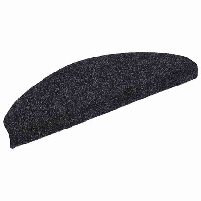Tappetini per scale autoadesivi 20 pz 65x21x4 cm neri semicircolari grandi