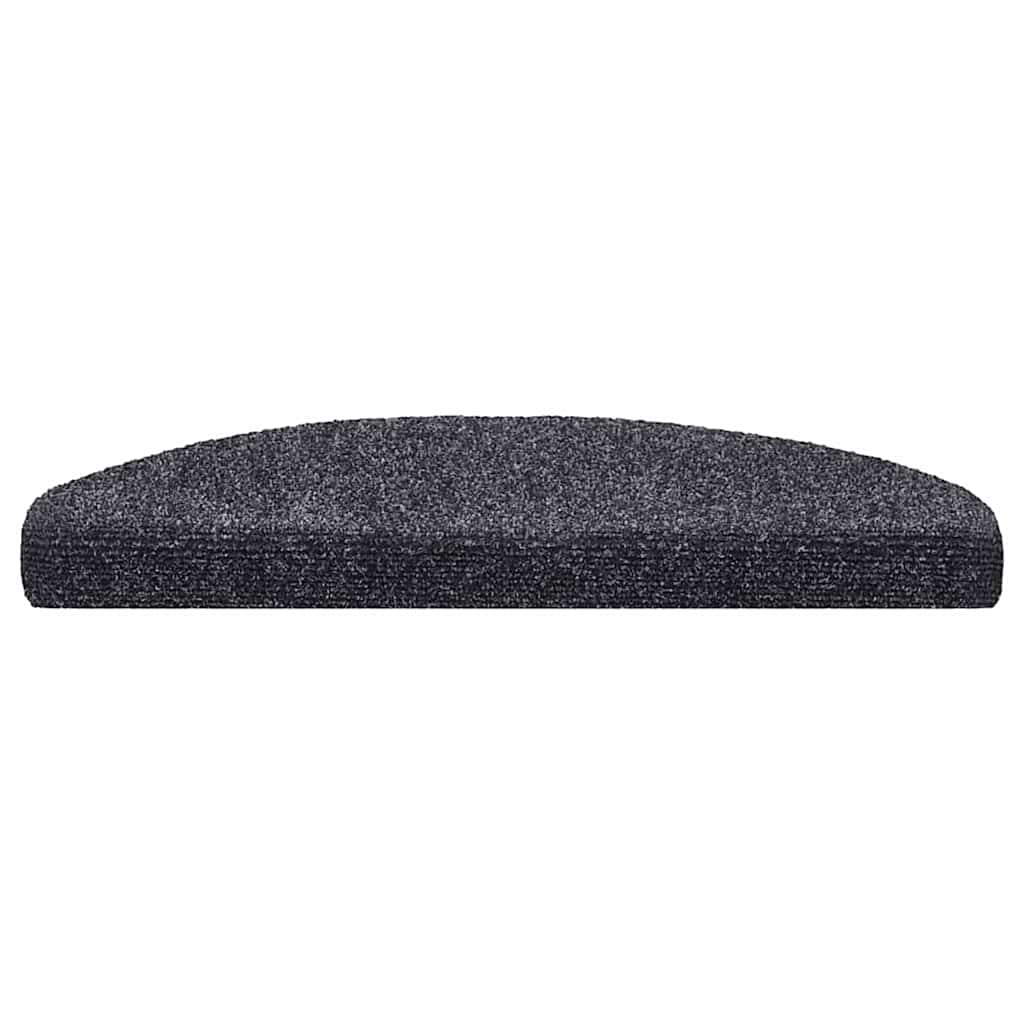 Tappetini per scale autoadesivi 30 pz 65x21x4 cm Grigio scuro Semicircolari Grandi | homemem39