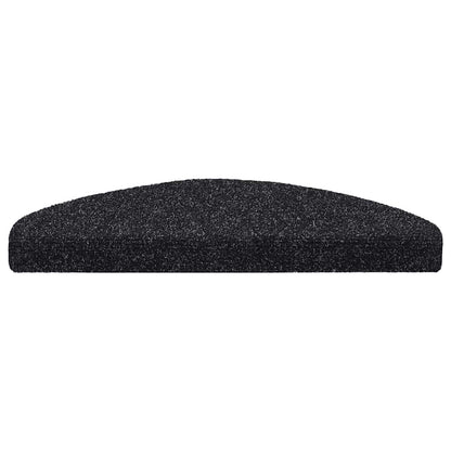 Tappetini per scale autoadesivi 30 pz 65x21x4 cm neri semicircolari grandi | homemem39