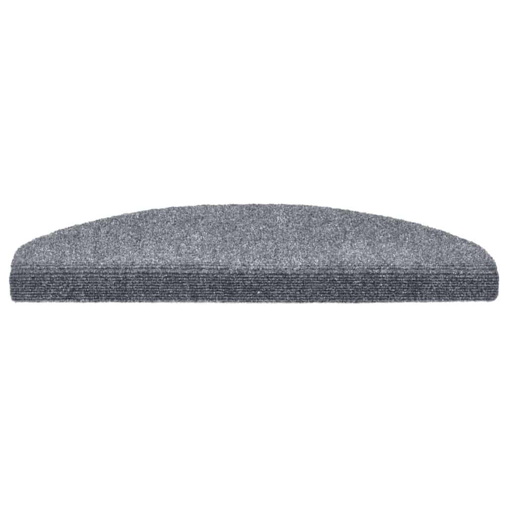 Tappetini per scale autoadesivi 30 pz 65x21x4 cm Grigio chiaro Semicircolari Grandi | homemem39