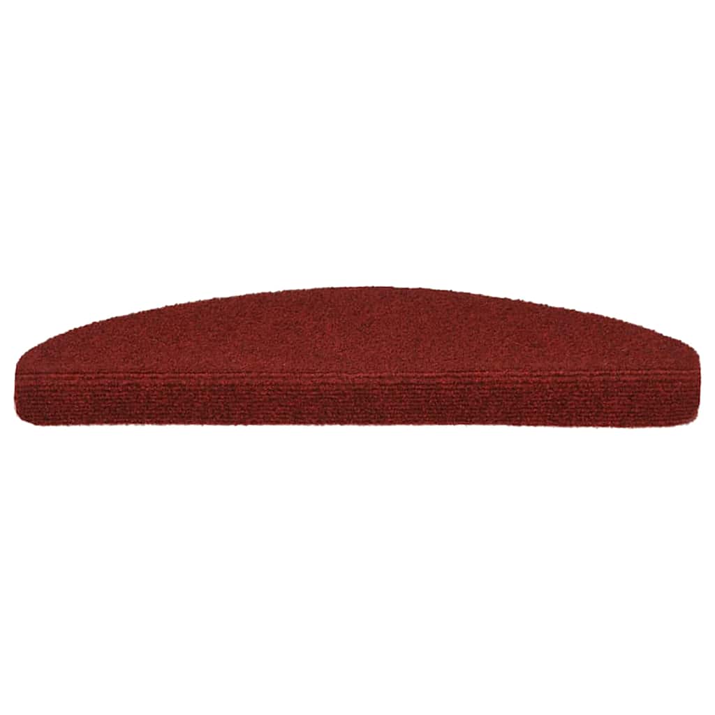 Tappetini per scale autoadesivi 30 pz 65x21x4 cm Bordeaux Rosso Semicircolari Grandi | homemem39