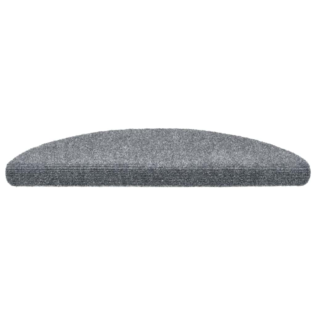 Tappetini per scale autoadesivi 20 pz 56x17x3 cm Grigio chiaro semicircolari | homemem39
