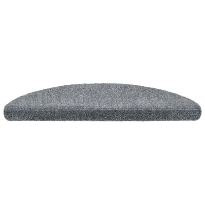 Tappetini per scale autoadesivi 20 pz 56x17x3 cm Grigio chiaro semicircolari | homemem39