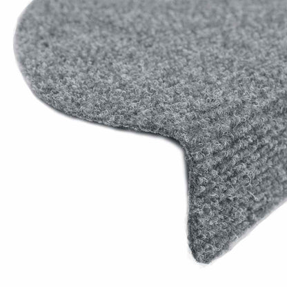 Tappetini per scale autoadesivi 20 pz 56x17x3 cm Grigio chiaro semicircolari | homemem39