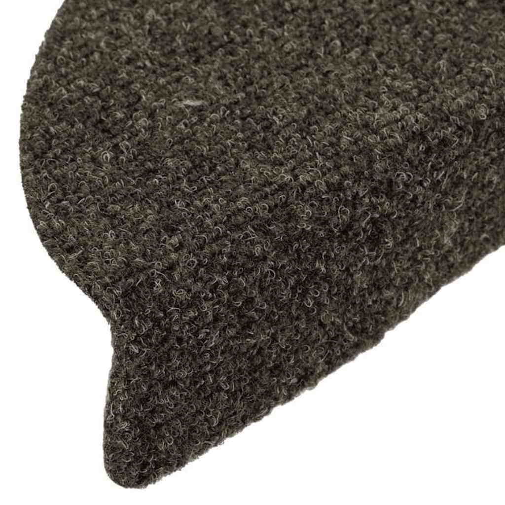 Tappetini per scale autoadesivi 20 pz 56x17x3 cm antracite semicircolari