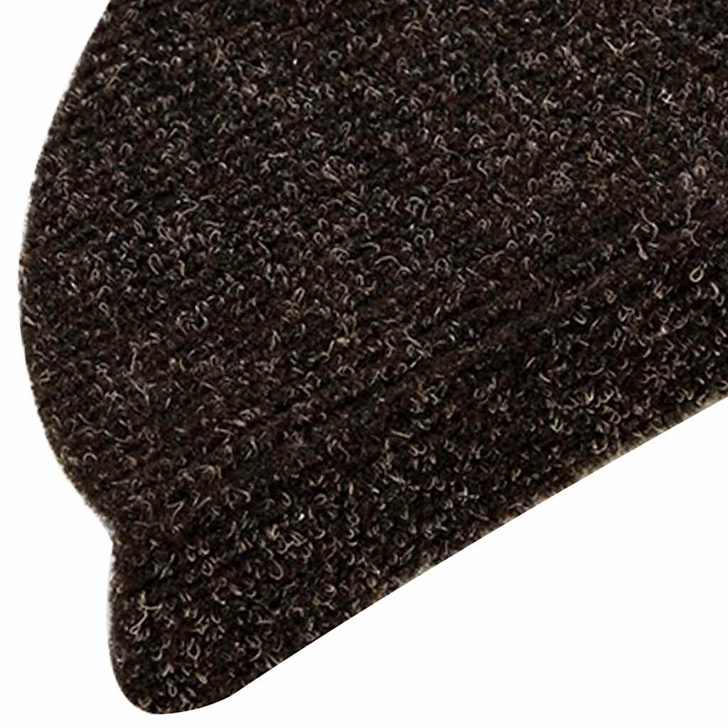 Tappetini per scale autoadesivi 30 pz 56x17x3 cm marrone scuro semicircolari | homemem39