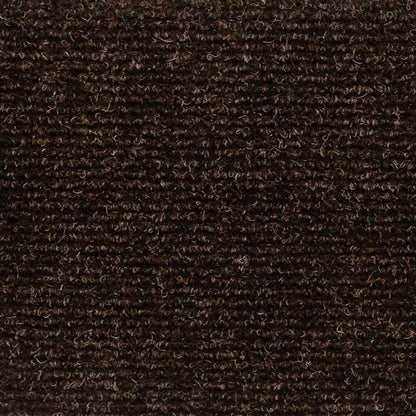 Tappetini per scale autoadesivi 30 pz 56x17x3 cm marrone semicircolari