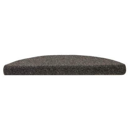 Tappetini per scale autoadesivi 30 pz 56x17x3 cm antracite semicircolari | homemem39