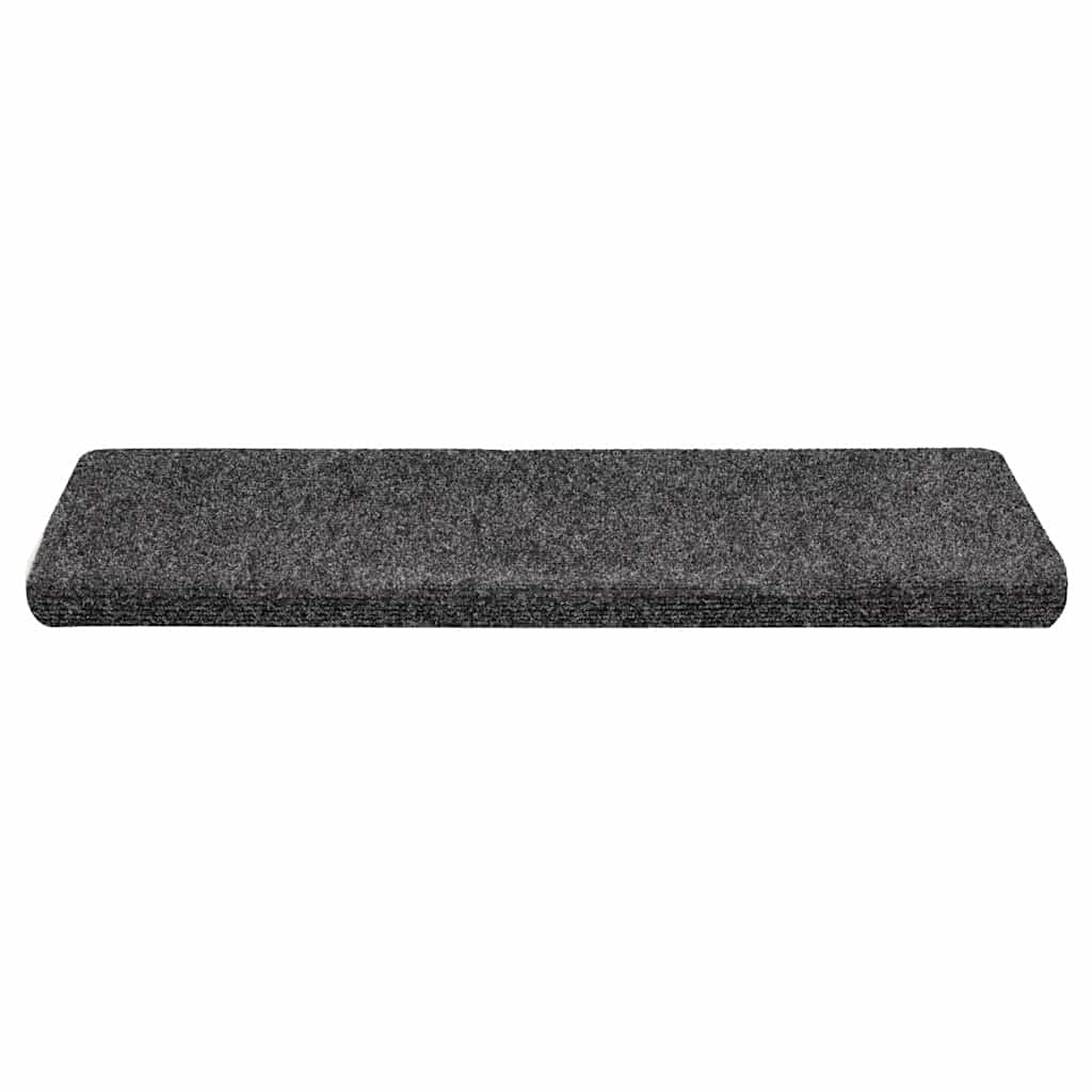 Tappetini per scale autoadesivi 30 pz 65x21x4 cm Grigio Scuro bordo rettangolare | homemem39