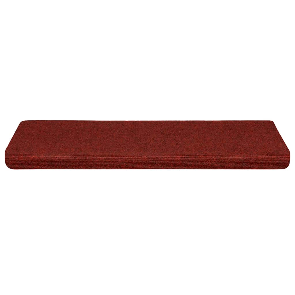 Tappetini per scale autoadesivi 30 pz 65x21x4 cm Bordeaux Rosso Bordo rettangolare | homemem39