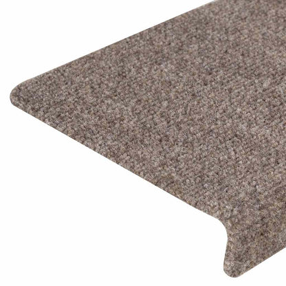 Tappetini per scale autoadesivi 30 pz 65x21x4 cm beige bordo rettangolare | homemem39