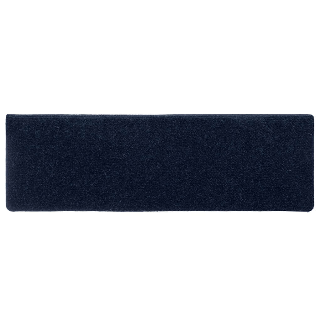 Tappetini per scale autoadesivi 30 pz 65x21x4 cm blu navy bordo rettangolare | homemem39