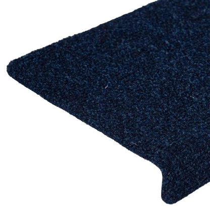 Tappetini per scale autoadesivi 30 pz 65x21x4 cm blu navy bordo rettangolare | homemem39