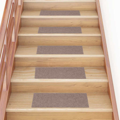 Tappetini per scale autoadesivi 30 pz 60x25 cm marrone chiaro rettangolari | homemem39
