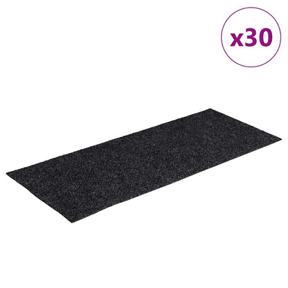 Tappetini per scale autoadesivi 30 pz 60x25 cm Grigio Scuro rettangolari | homemem39