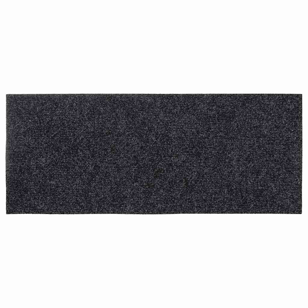 Tappetini per scale autoadesivi 30 pz 60x25 cm Grigio Scuro rettangolari | homemem39