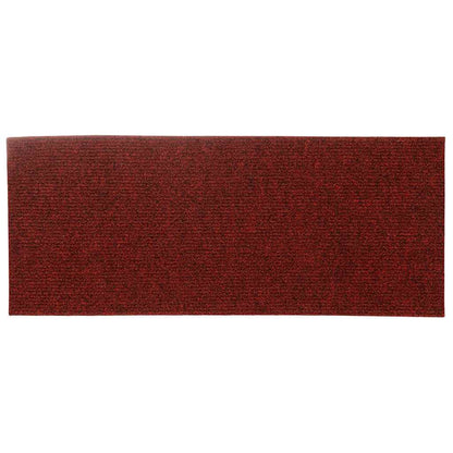 Tappetini per scale autoadesivi 30 pz 60x25 cm Bordeaux Rosso Rettangolari