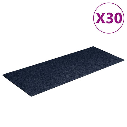Tappetini per scale autoadesivi 30 pz 60x25 cm blu navy rettangolari | homemem39