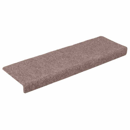 Tappetini per scale autoadesivi 20 pz 65x21x4 cm Crema Bordo rettangolare