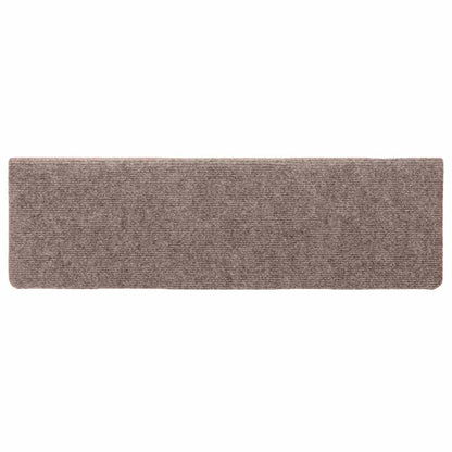 Tappetini per scale autoadesivi 20 pz 65x21x4 cm Crema Bordo rettangolare