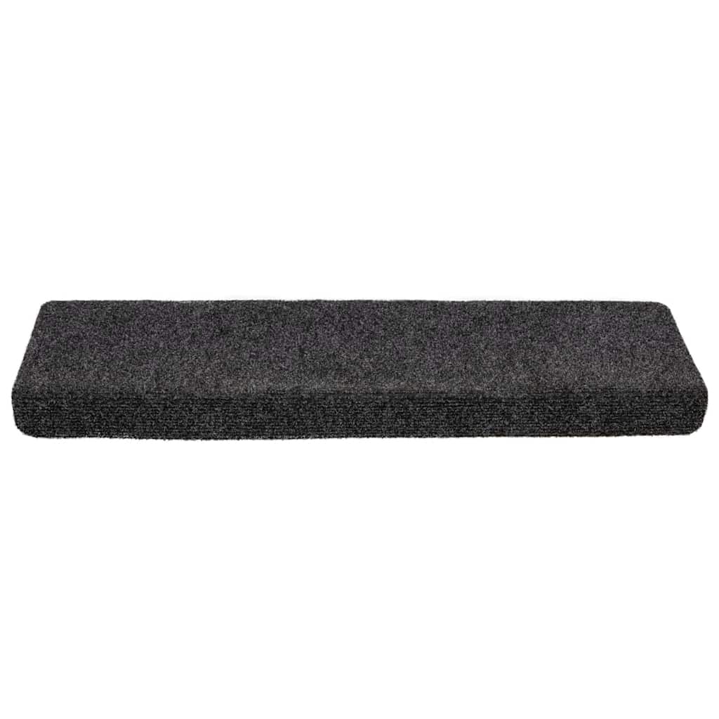 Tappetini per scale autoadesivi 20 pz 65x21x4 cm Grigio Scuro Bordo rettangolare | homemem39