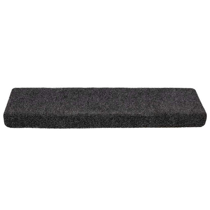 Tappetini per scale autoadesivi 20 pz 65x21x4 cm Grigio Scuro Bordo rettangolare | homemem39