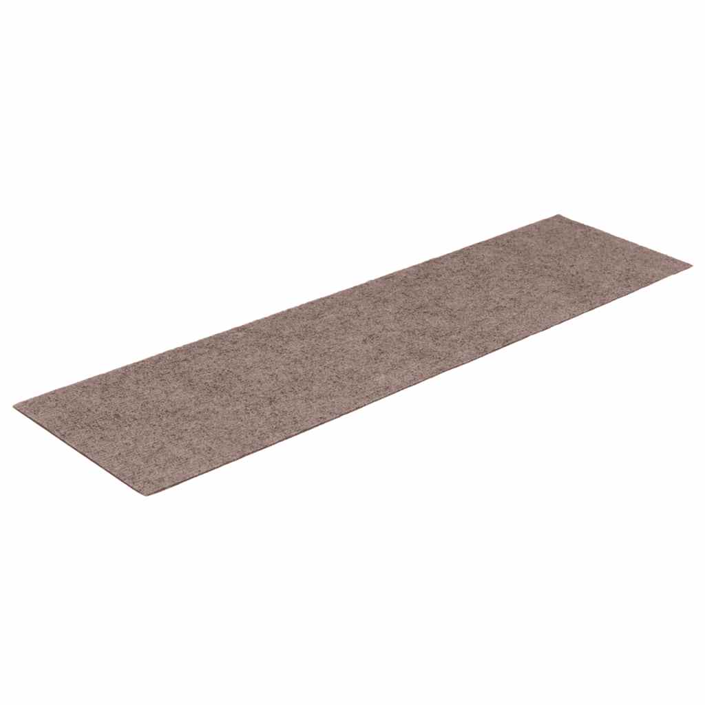 Tappetini per scale autoadesivi 30 pz 76x20 cm marrone chiaro rettangolari