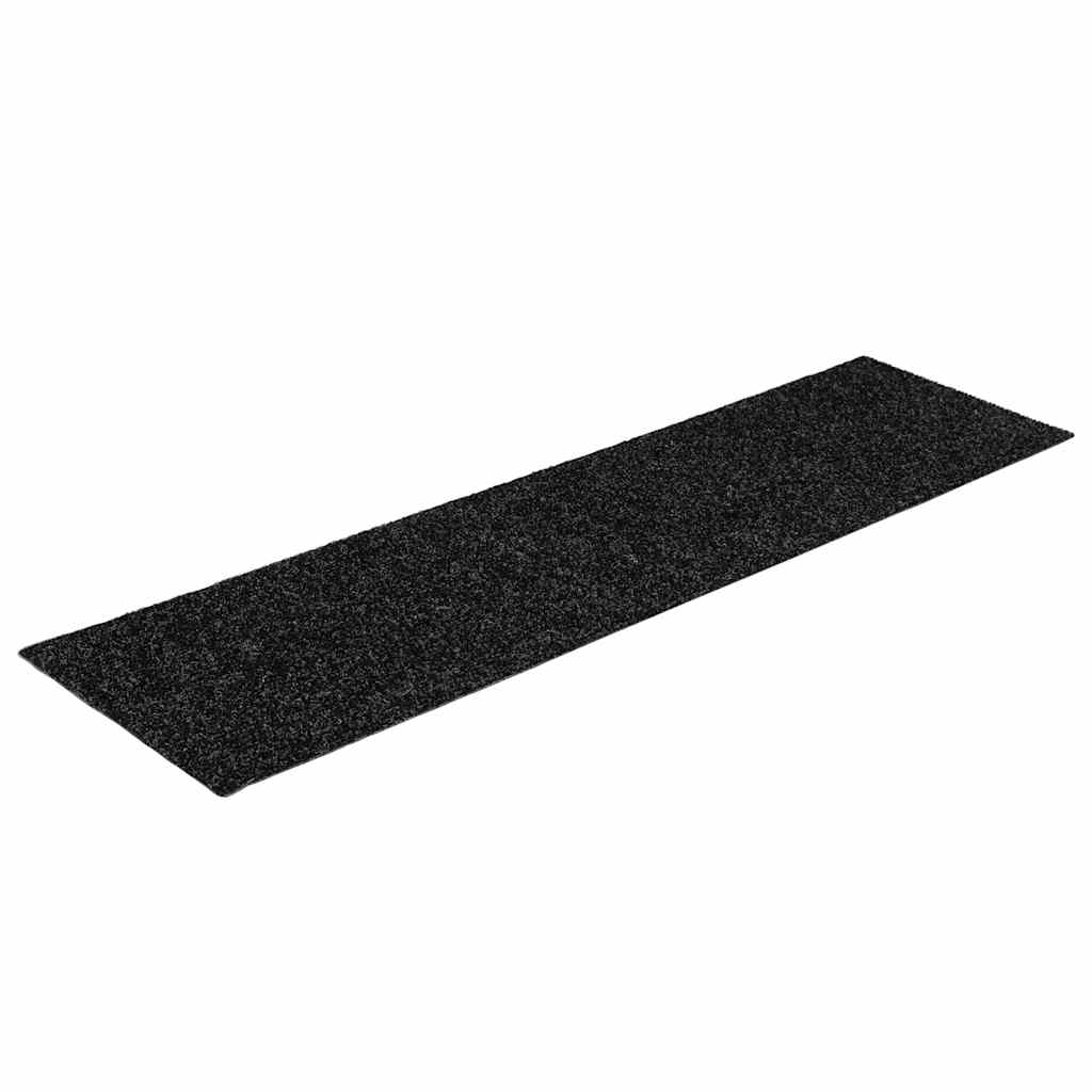Tappetini per scale autoadesivi 30 pz 76x20 cm neri rettangolari | homemem39