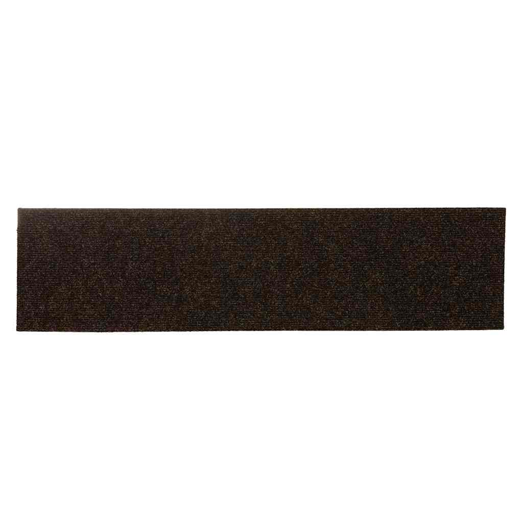 Tappetini per scale autoadesivi 30 pz 76x20 cm marrone rettangolari | homemem39