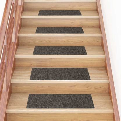 Tappetini per scale autoadesivi 30 pz 76x20 cm antracite rettangolari | homemem39