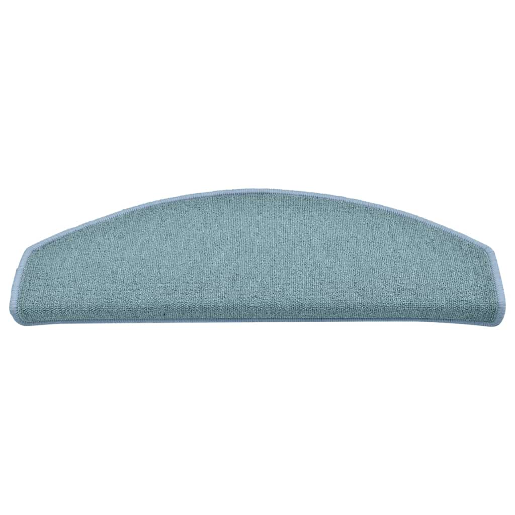 Tappetini per scale 30 pz 65x24x4 cm Blu mare Semicircolari Grandi