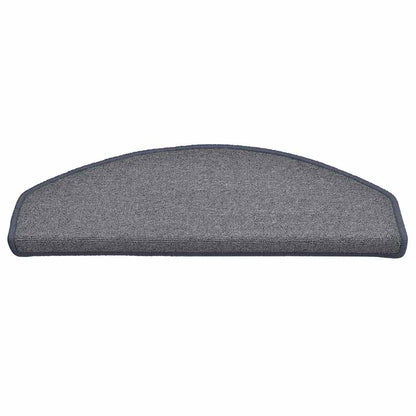Tappetini per scale 30 pz 65x24x4 cm Grigio chiaro e blu Semicircolari Grandi | homemem39