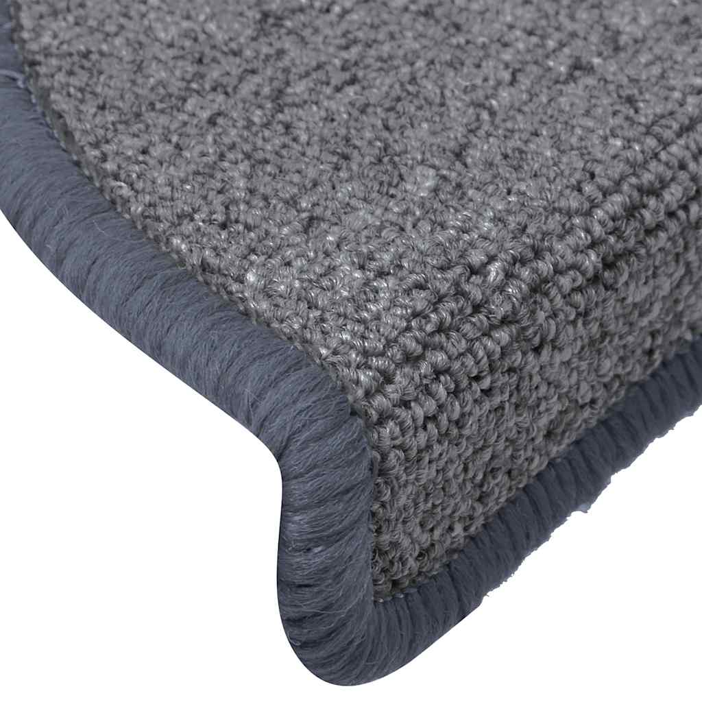 Tappetini per scale 30 pz 65x24x4 cm Grigio chiaro e blu Semicircolari Grandi | homemem39