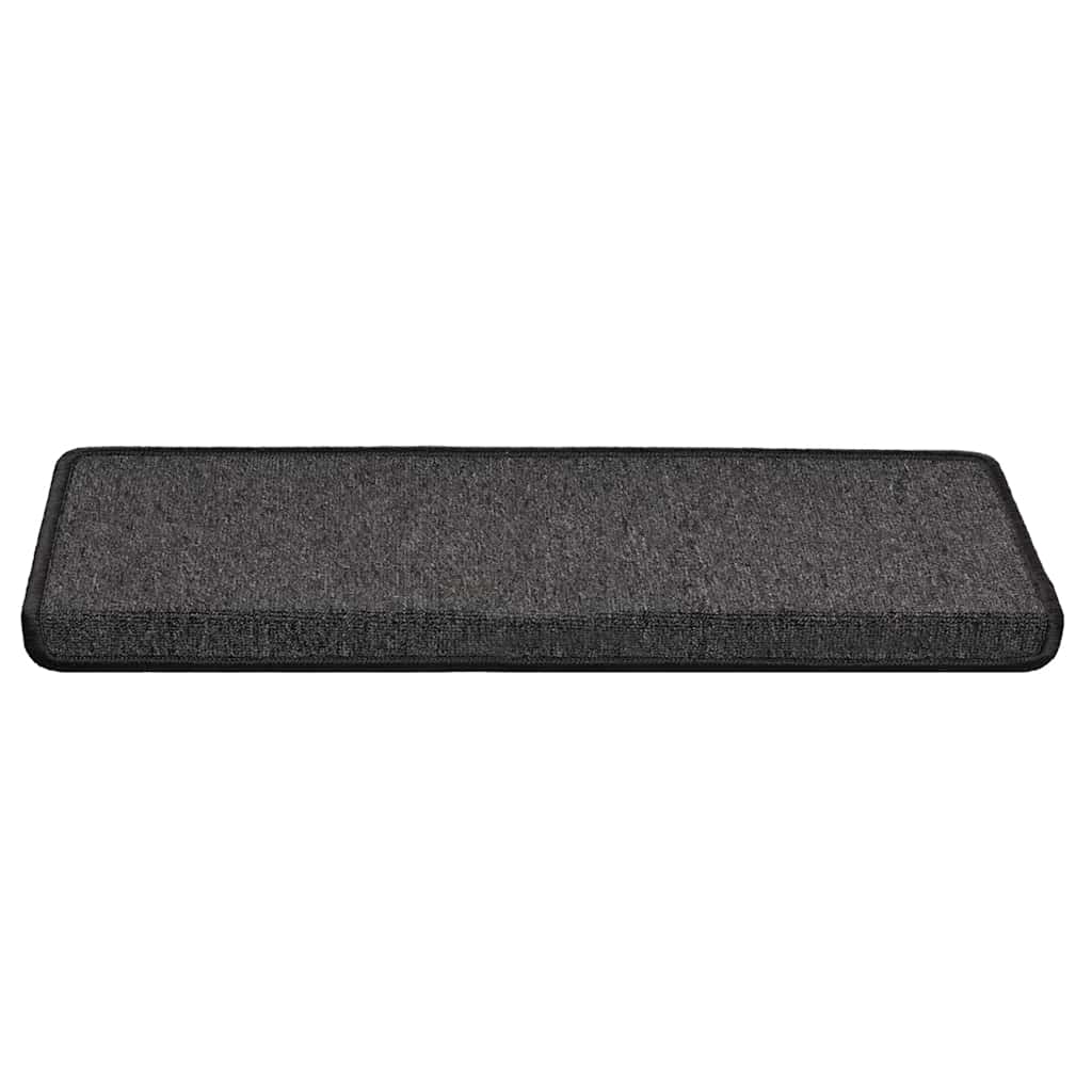 Tappetini per scale 30 pz 65x21x4 cm Antracite Bordo rettangolare | homemem39