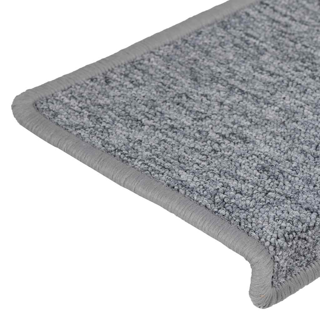 Tappetini per scale 30 pz 65x21x4 cm Grigio chiaro Bordo rettangolare | homemem39