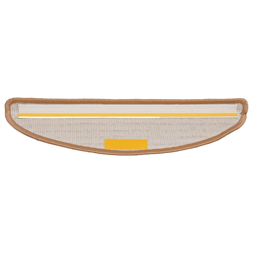 Tappetini per scale 30 pz 56x17x3 cm Beige Semicircolari | homemem39