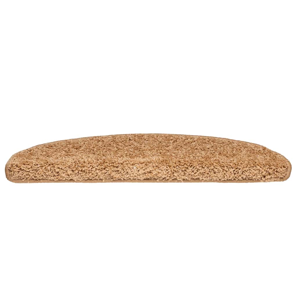 Tappetini per scale 30 pz 65x21x4 cm Beige Semicircolari Grandi