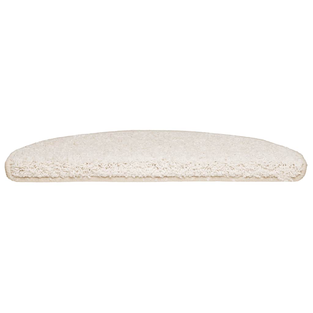 Tappetini per scale 30 pz 65x21x4 cm Bianco Semicircolari Grandi